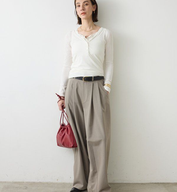  「【La nature linge】キュプラハイツイストヘンリータンク」|Tシャツ・カットソー|