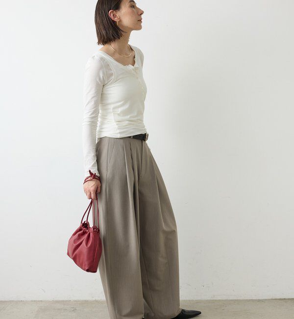  「【La nature linge】キュプラハイツイストヘンリータンク」|Tシャツ・カットソー|