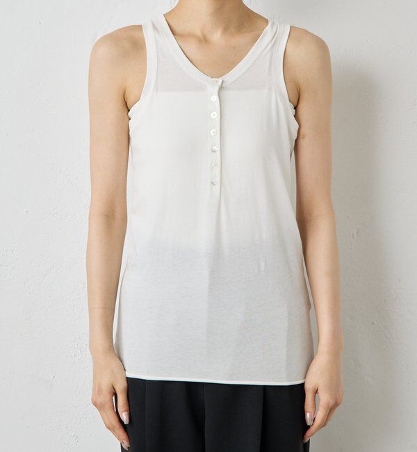  「【La nature linge】キュプラハイツイストヘンリータンク」|Tシャツ・カットソー|