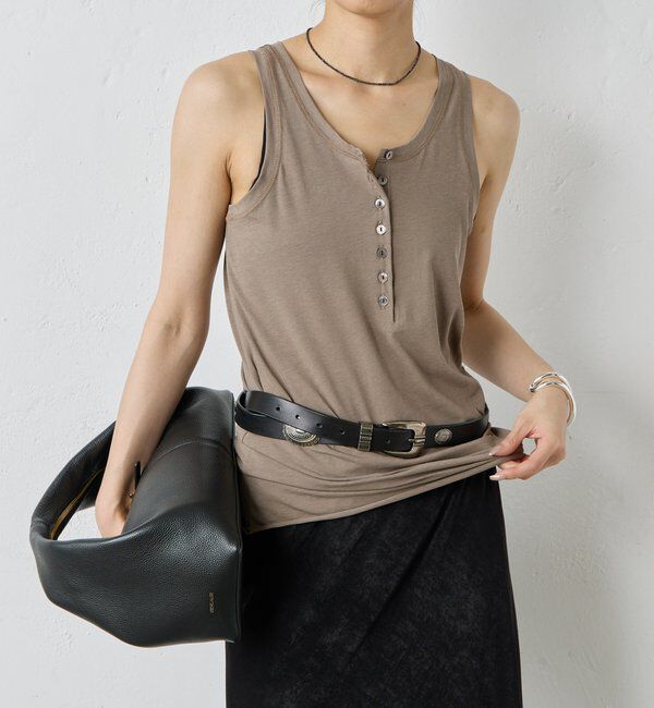  「【La nature linge】キュプラハイツイストヘンリータンク」|Tシャツ・カットソー|