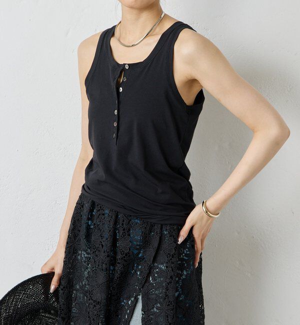  「【La nature linge】キュプラハイツイストヘンリータンク」|Tシャツ・カットソー|