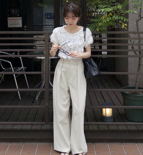新色イエロー・チャコールグレー】シャーリングホイップT｜ルミネの