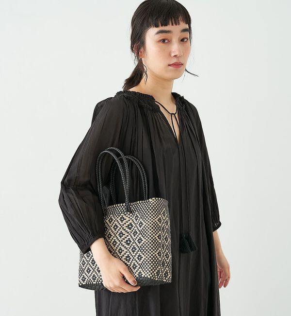 collex「【MOON BIRD/ムーンバード】手編みメルカドバッグ」|かごバッグ|