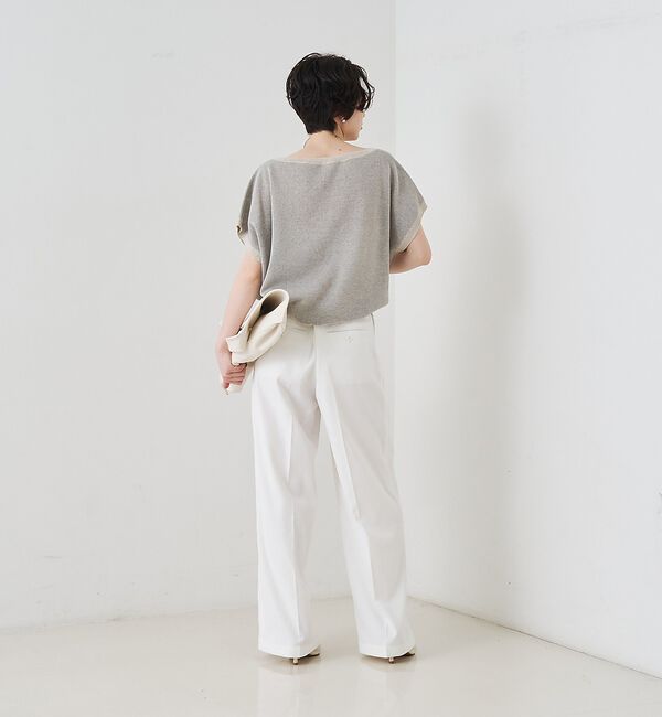 Rouge vif「麻混ワンタックワイドストレートパンツ」|その他|