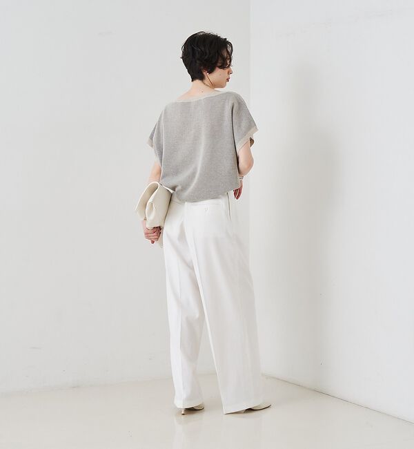 Rouge vif「麻混ワンタックワイドストレートパンツ」|その他|