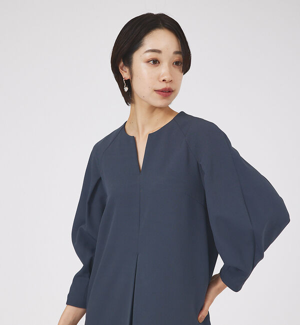 qualite「ボックスプリーツワンピース」|ワンピース|