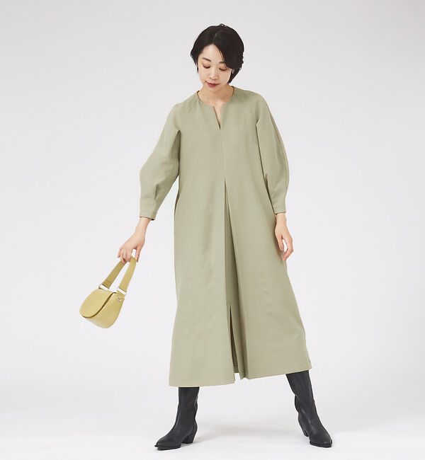 qualite「ボックスプリーツワンピース」|ワンピース|