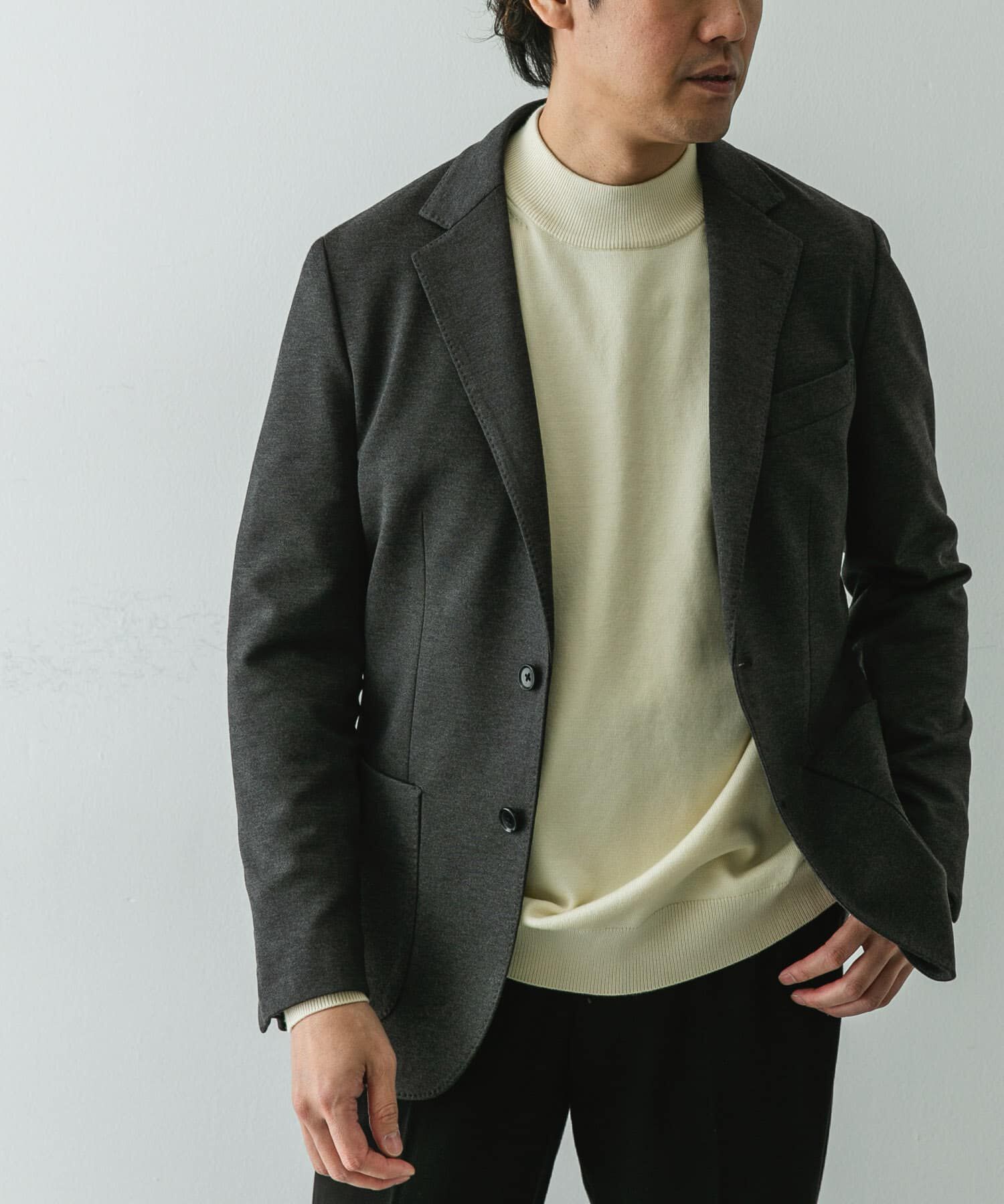 URBAN RESEARCH DOORS「LIFE STYLE TAILOR　ソフトポンチストレッチジャケット」|その他|グレー
