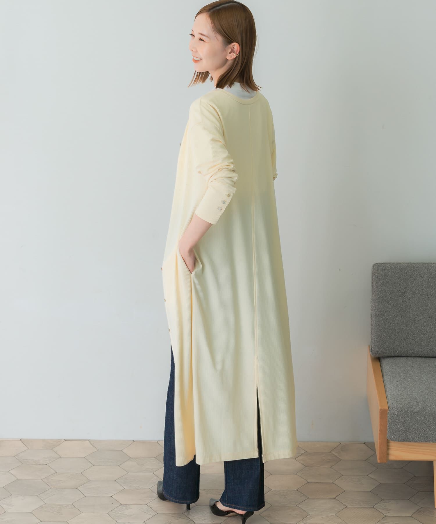 URBAN RESEARCH ROSSO「2wayネックリブカットソーワンピース」|ワンピース|