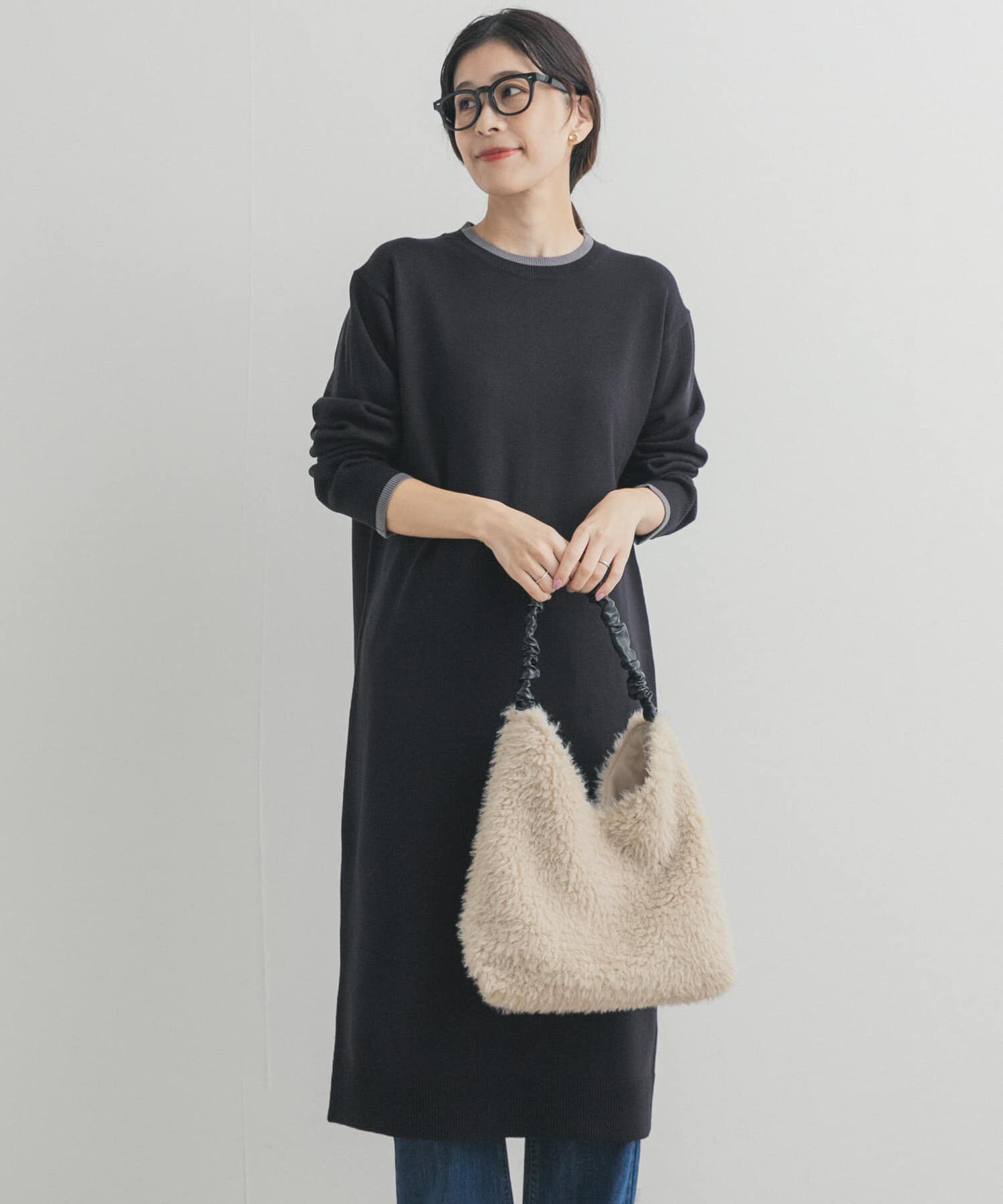 URBAN RESEARCH DOORS「バイカラーKNITワンピース」|ワンピース|
