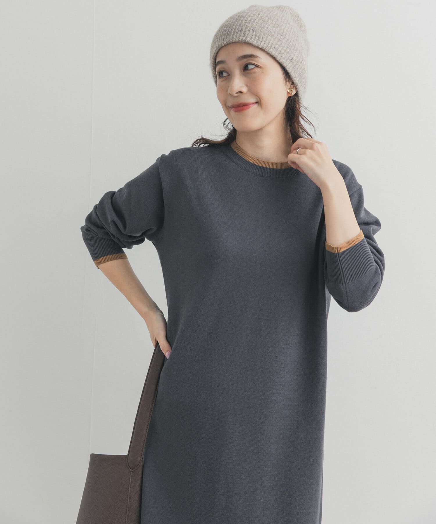 URBAN RESEARCH DOORS「バイカラーKNITワンピース」|ワンピース|