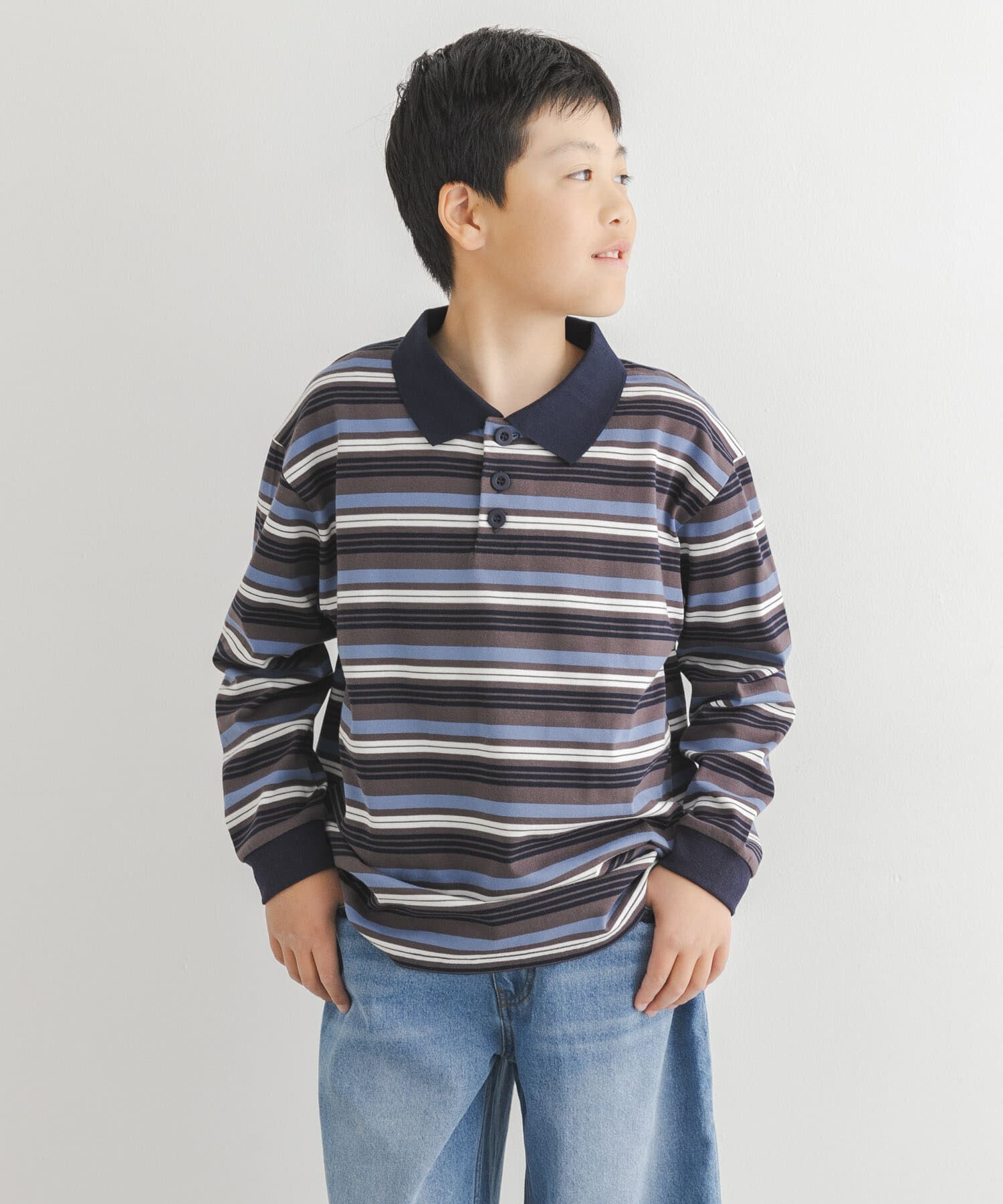 URBAN RESEARCH DOORS「『150サイズ』マルチボーダーラガーシャツ(KIDS)」|その他|