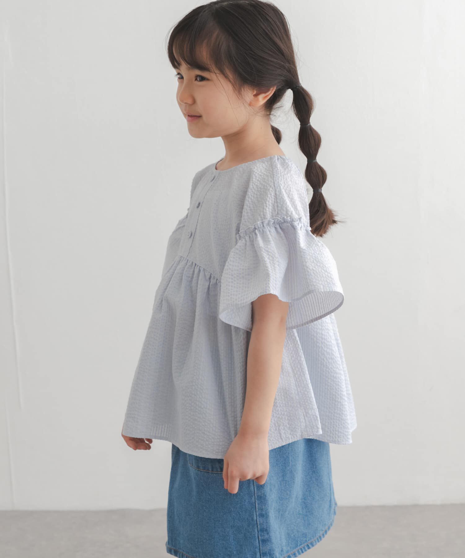 URBAN RESEARCH DOORS「『150サイズあり』ストライプ2wayサッカーブラウス(KIDS)」|その他|