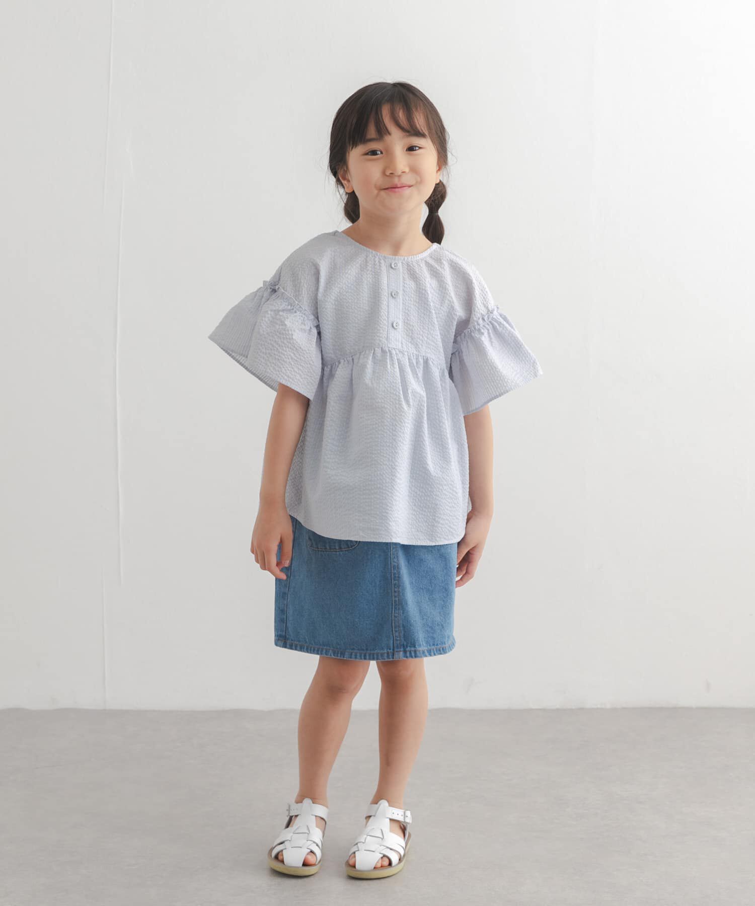 URBAN RESEARCH DOORS「『150サイズあり』ストライプ2wayサッカーブラウス(KIDS)」|その他|