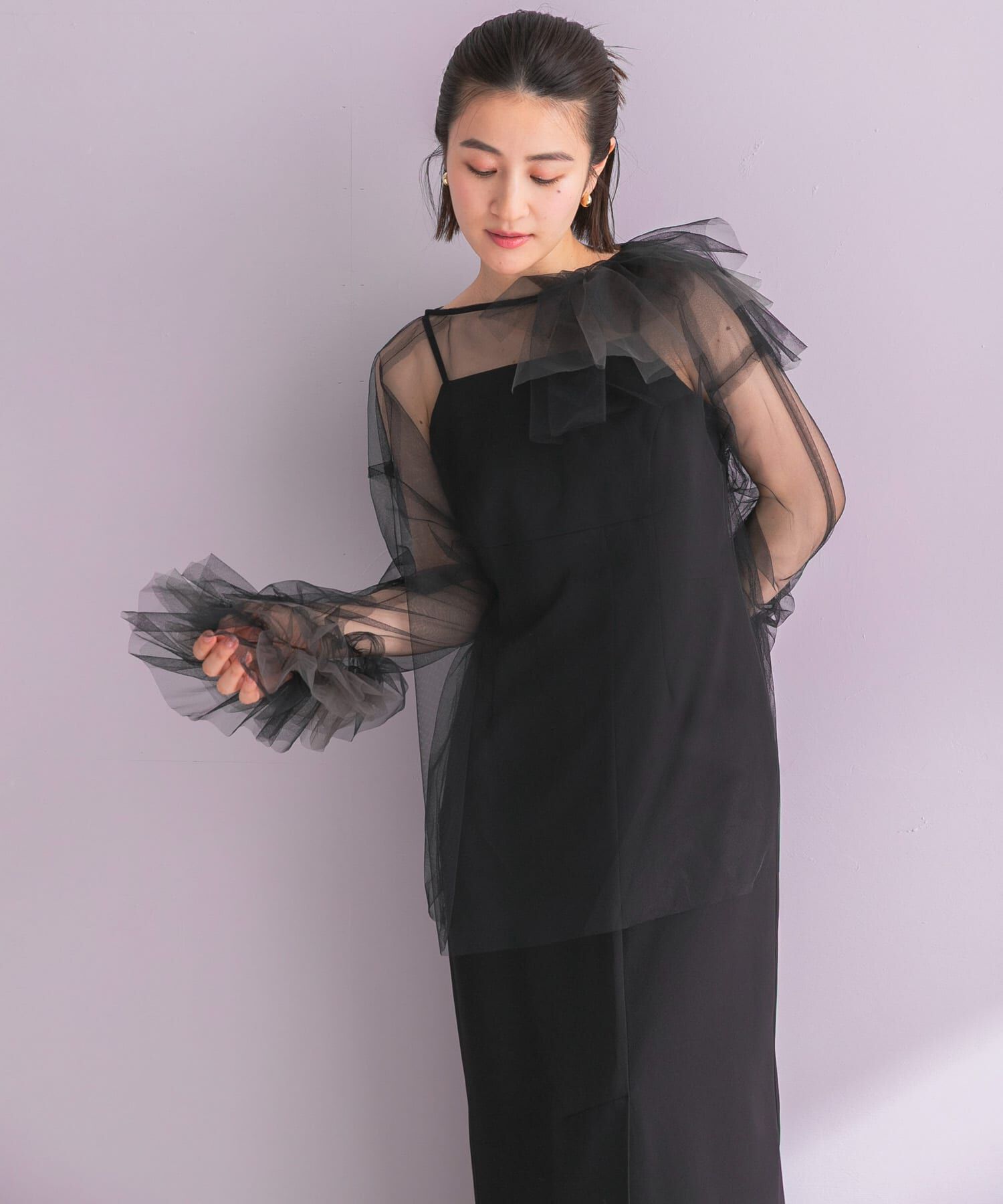 URBAN RESEARCH ROSSO「ANDRESD　BLOOMING TULLE DRESS」|ワンピース|