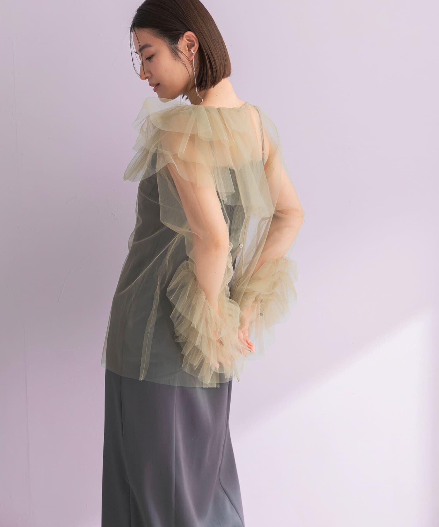 URBAN RESEARCH ROSSO「ANDRESD　BLOOMING TULLE DRESS」|ワンピース|