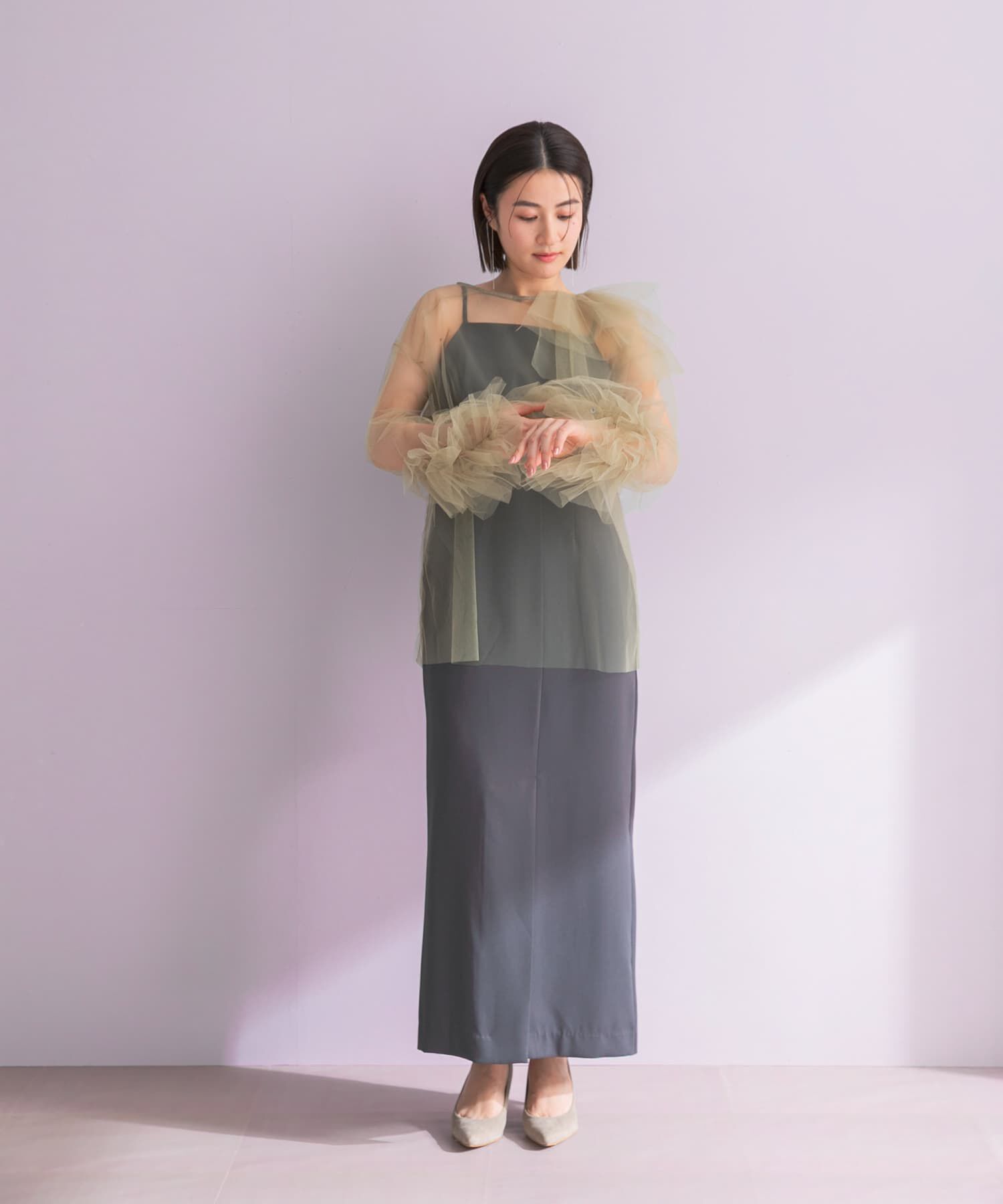 URBAN RESEARCH ROSSO「ANDRESD　BLOOMING TULLE DRESS」|ワンピース|
