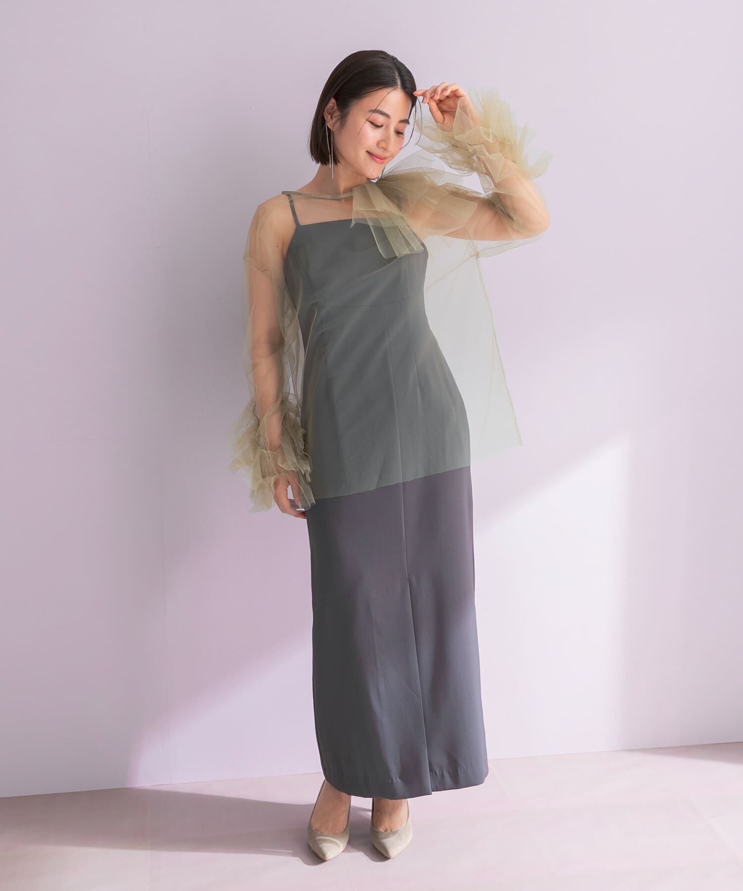 URBAN RESEARCH ROSSO「ANDRESD　BLOOMING TULLE DRESS」|ワンピース|