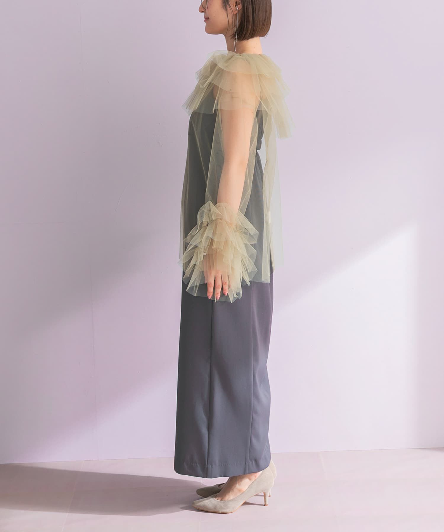 URBAN RESEARCH ROSSO「ANDRESD　BLOOMING TULLE DRESS」|ワンピース|