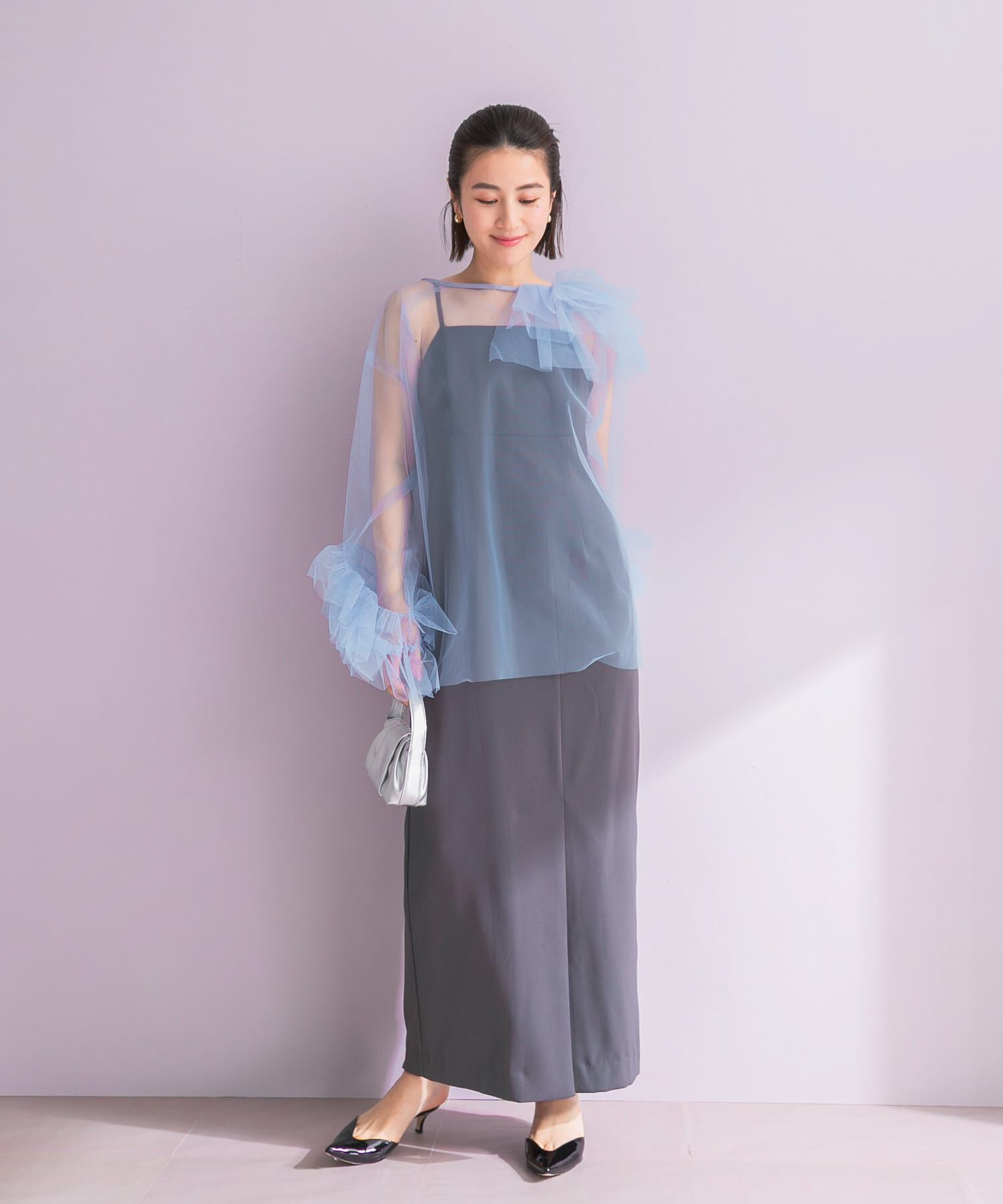 URBAN RESEARCH ROSSO「ANDRESD　BLOOMING TULLE DRESS」|ワンピース|