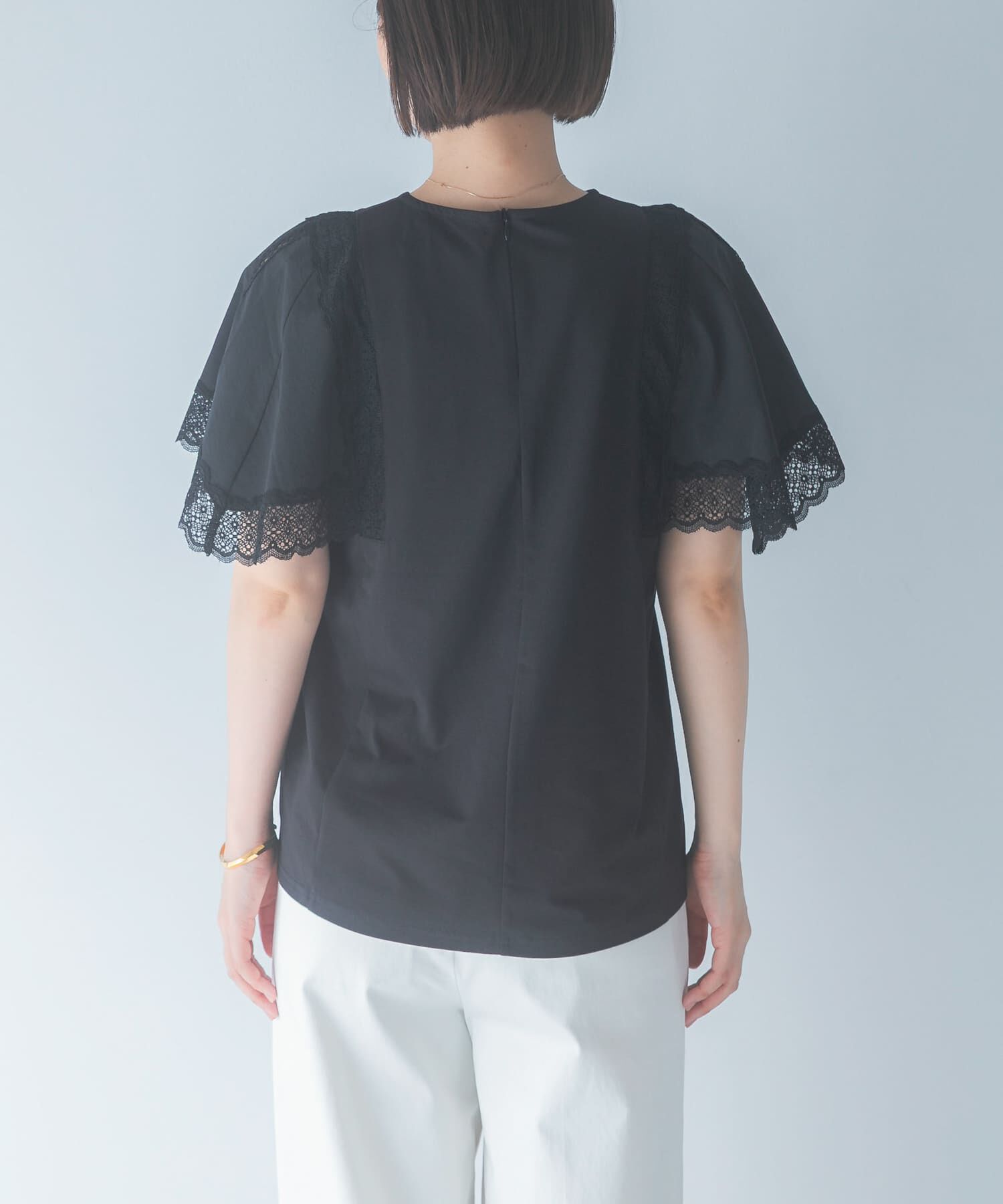 URBAN RESEARCH ROSSO「MARILYN MOON　LACED  SLEEVE CUTSEW」|Tシャツ・カットソー|
