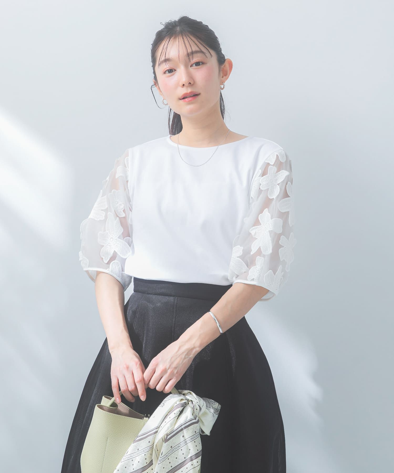URBAN RESEARCH ROSSO「『WEB/一部店舗限定』フラワードッキングカットソー」|Tシャツ・カットソー|