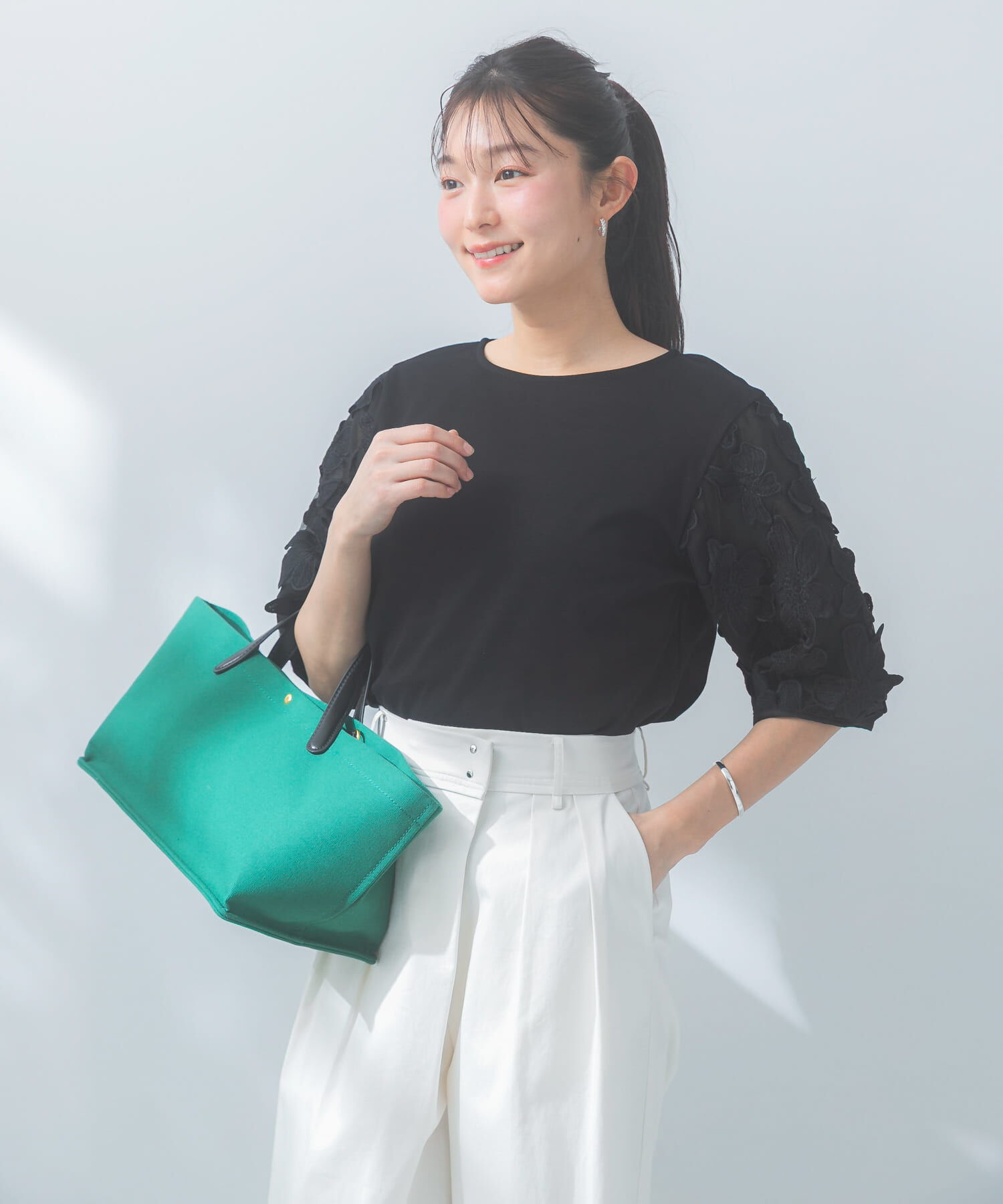 URBAN RESEARCH ROSSO「『WEB/一部店舗限定』フラワードッキングカットソー」|Tシャツ・カットソー|