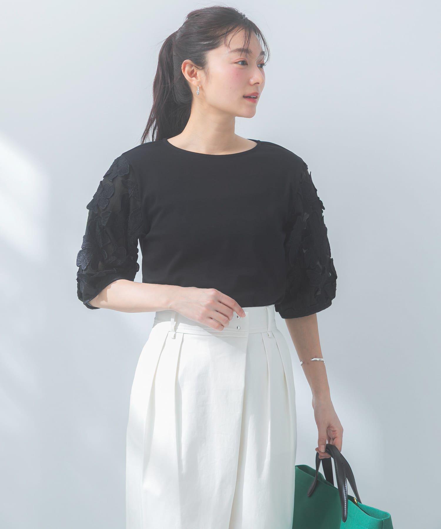 URBAN RESEARCH ROSSO「『WEB/一部店舗限定』フラワードッキングカットソー」|Tシャツ・カットソー|