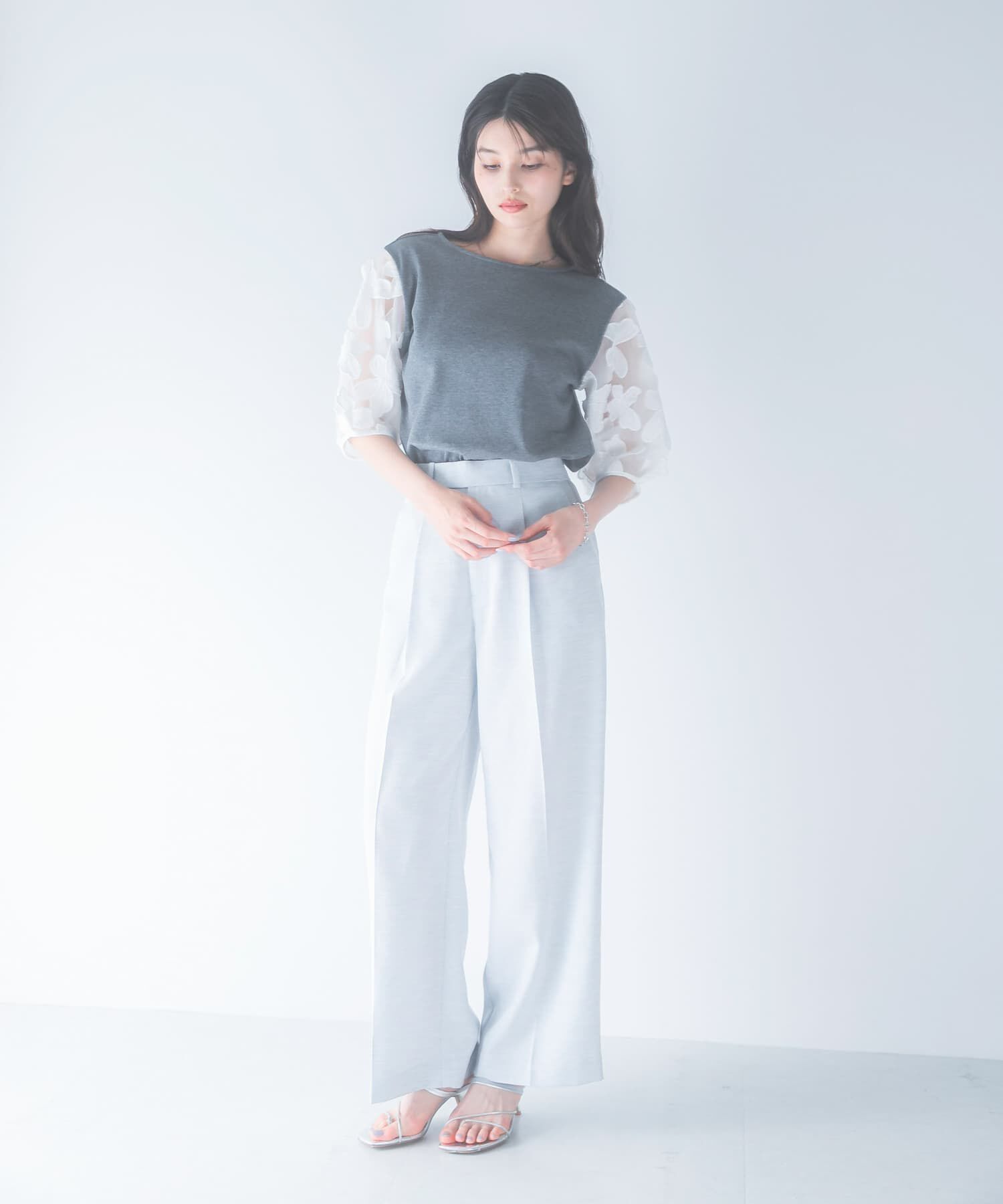 URBAN RESEARCH ROSSO「『WEB/一部店舗限定』フラワードッキングカットソー」|Tシャツ・カットソー|