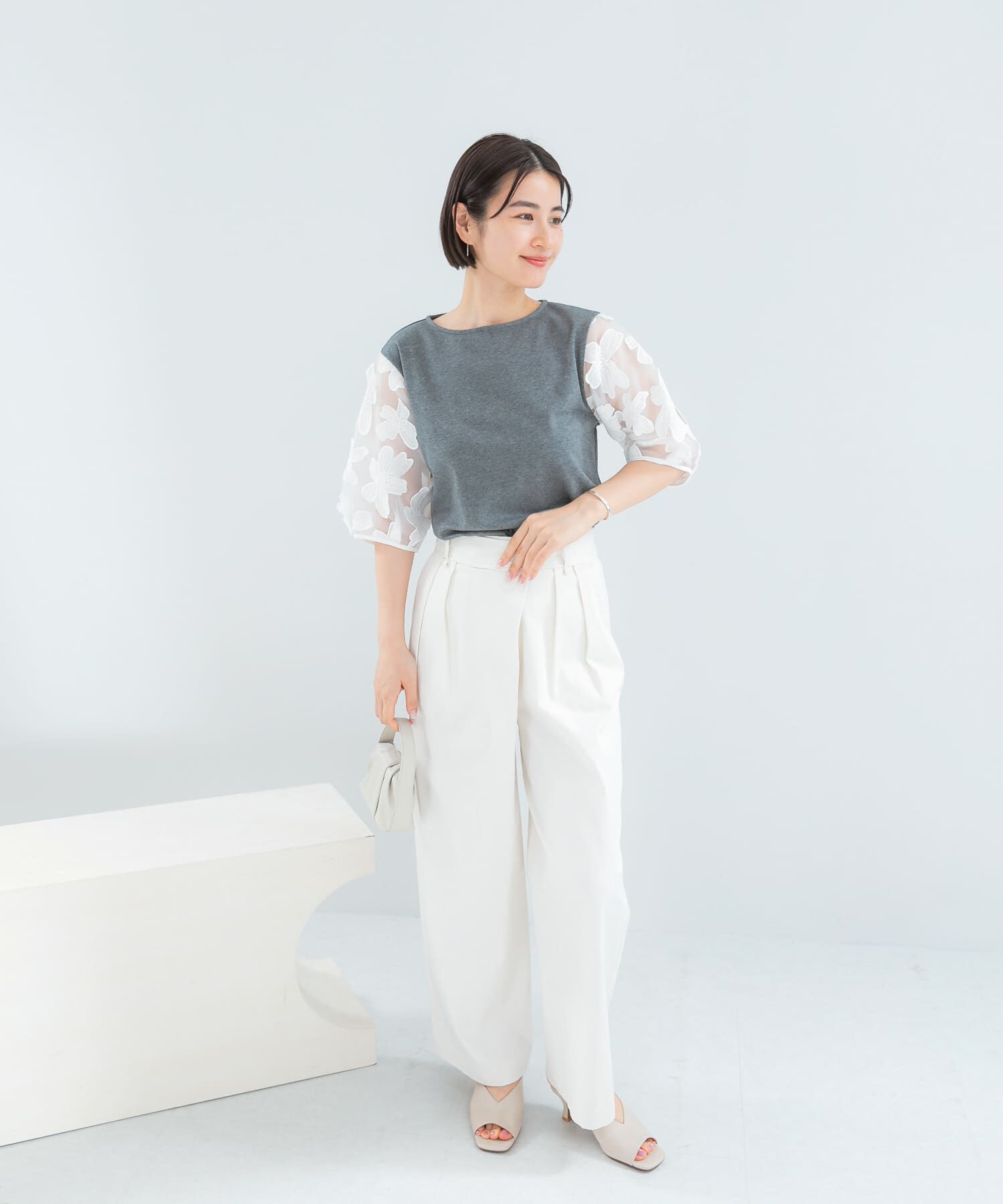 URBAN RESEARCH ROSSO「『WEB/一部店舗限定』フラワードッキングカットソー」|Tシャツ・カットソー|