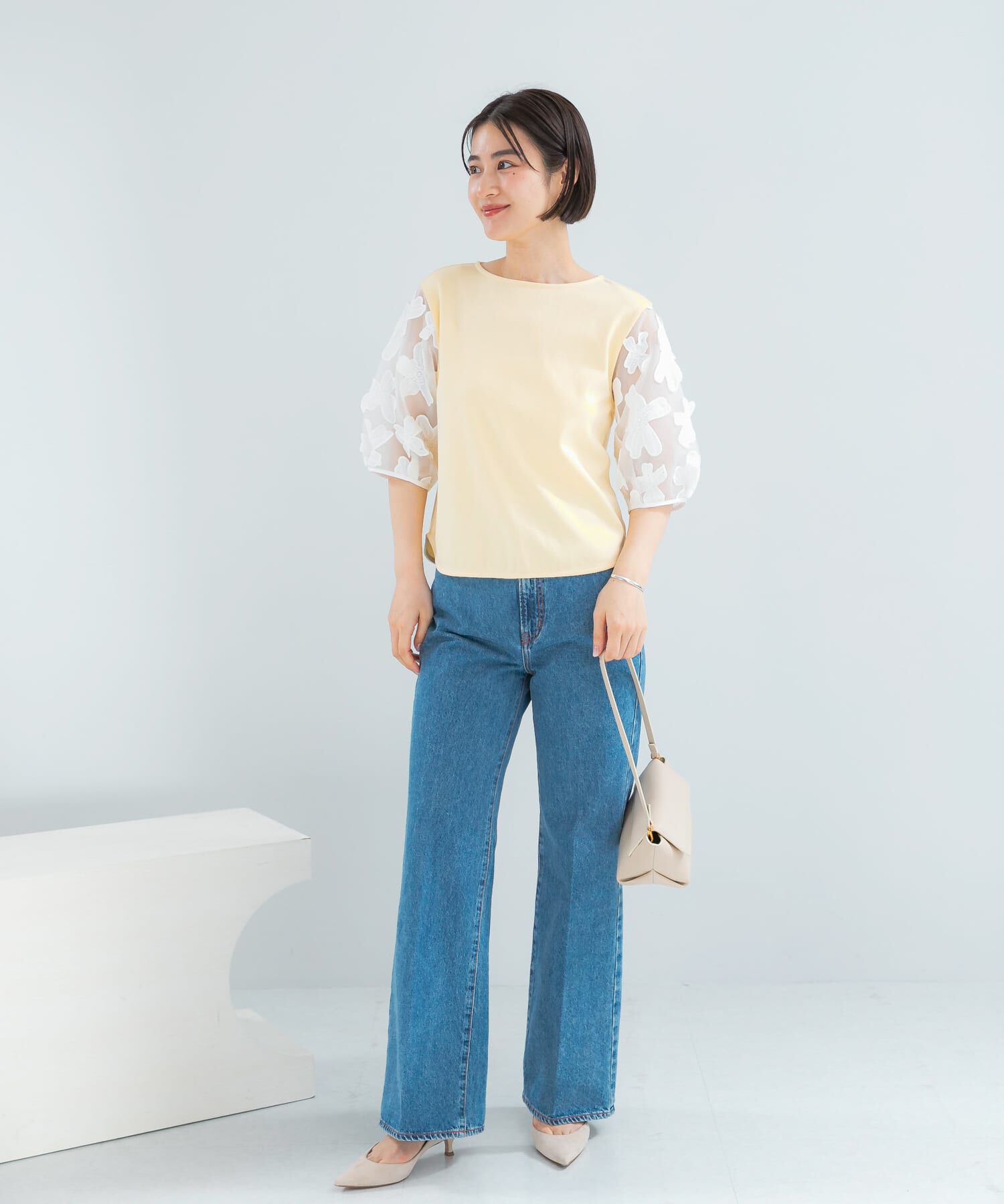 URBAN RESEARCH ROSSO「『WEB/一部店舗限定』フラワードッキングカットソー」|Tシャツ・カットソー|
