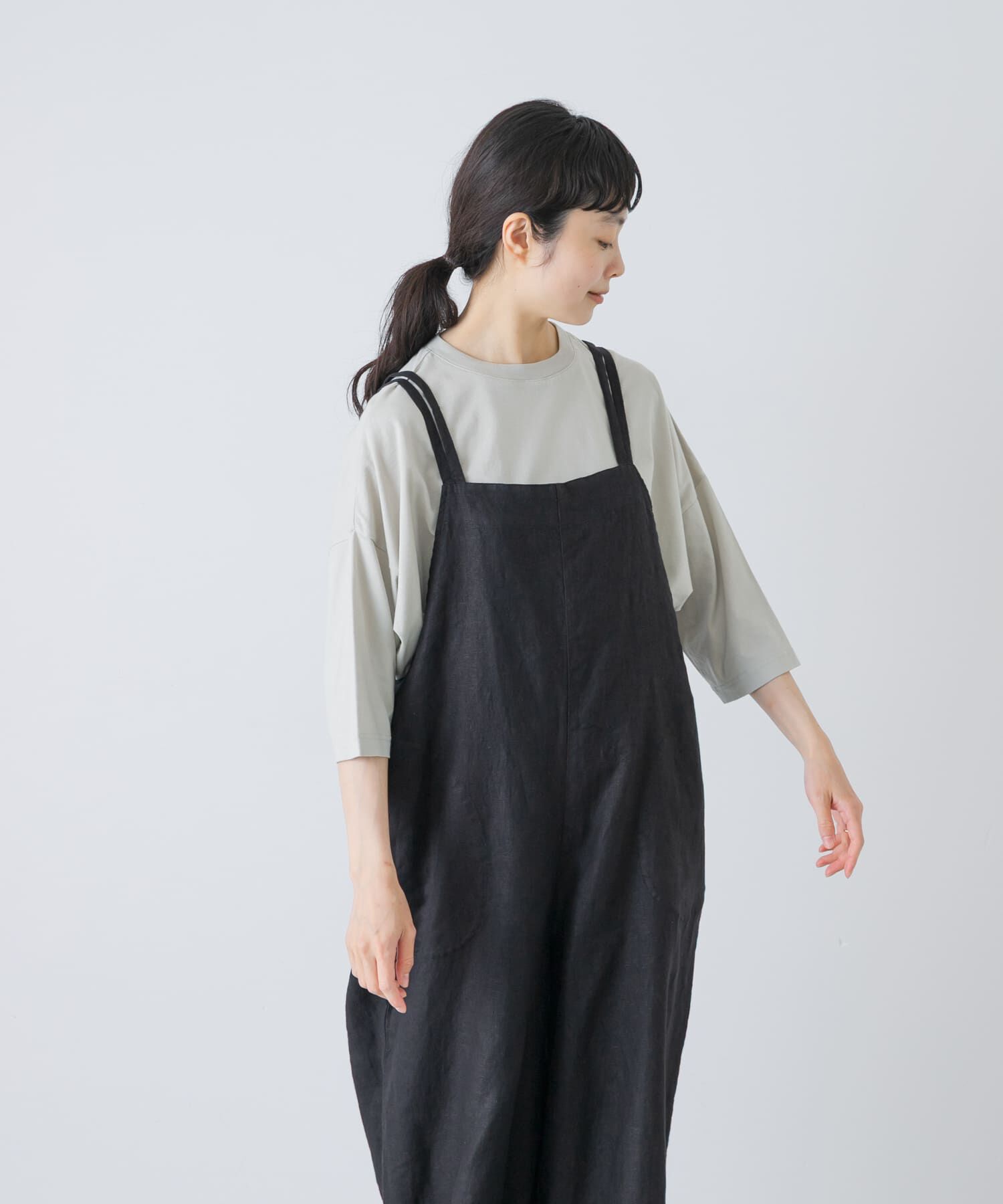 かぐれ「ワイド6分袖プルオーバー」|Tシャツ・カットソー|