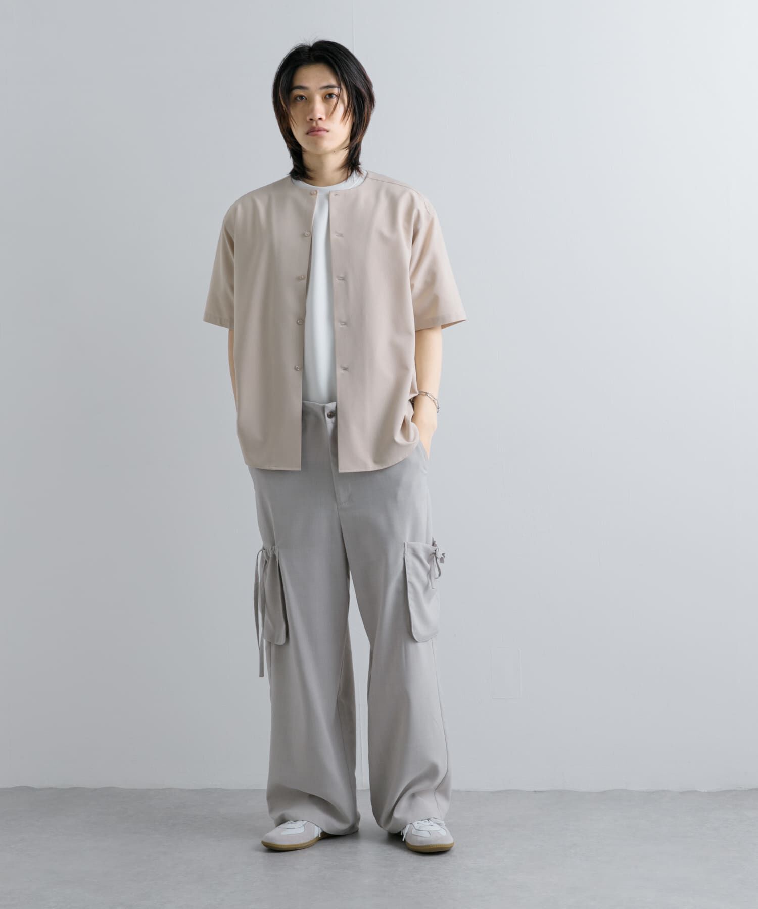 SENSE OF PLACE by URBAN RESEARCH「ノーカラーシャツ(5分袖)」|シャツ・ブラウス|