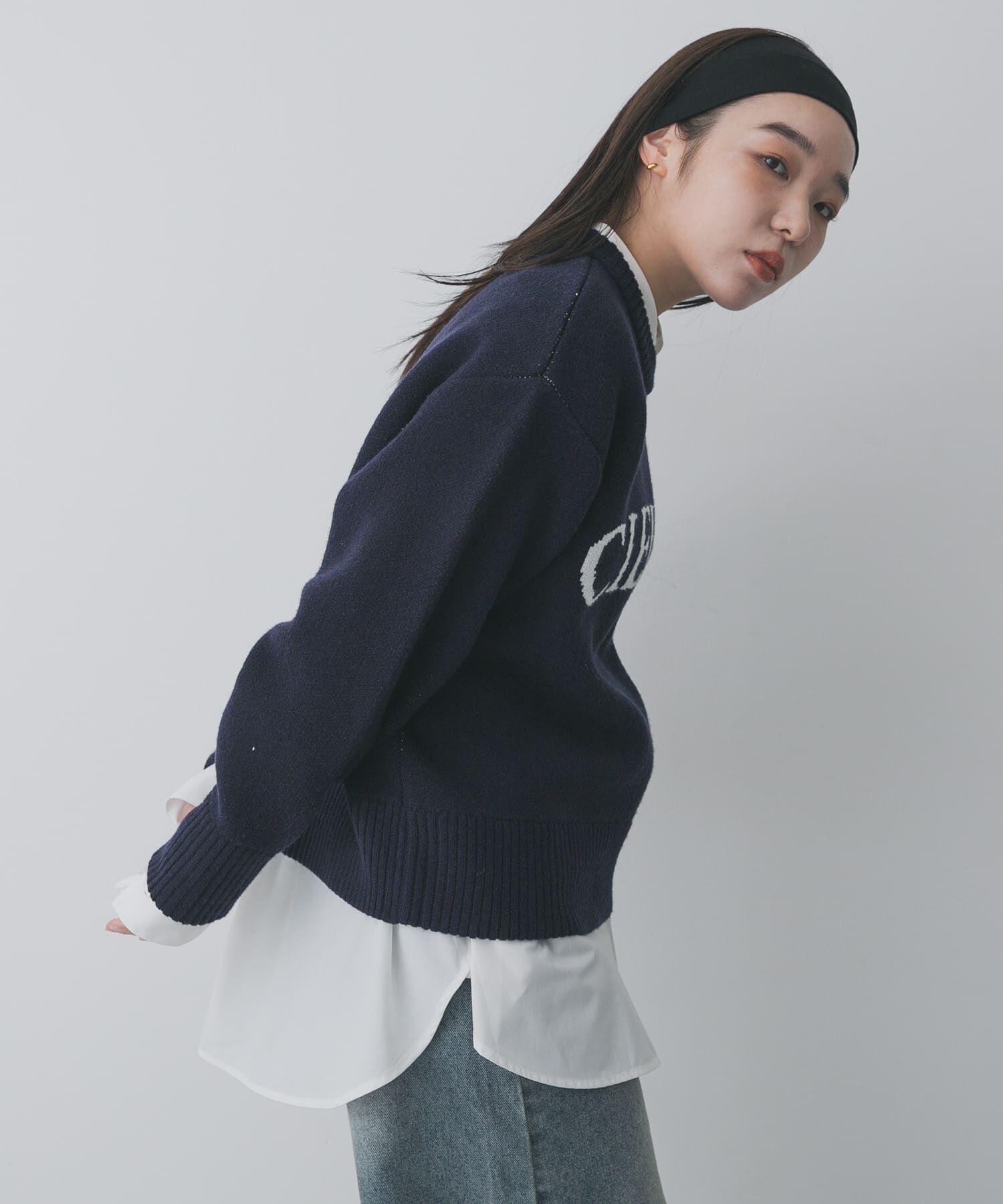 SENSE OF PLACE by URBAN RESEARCH「『洗濯可』ジャガードロゴニット」|ニット・セーター|