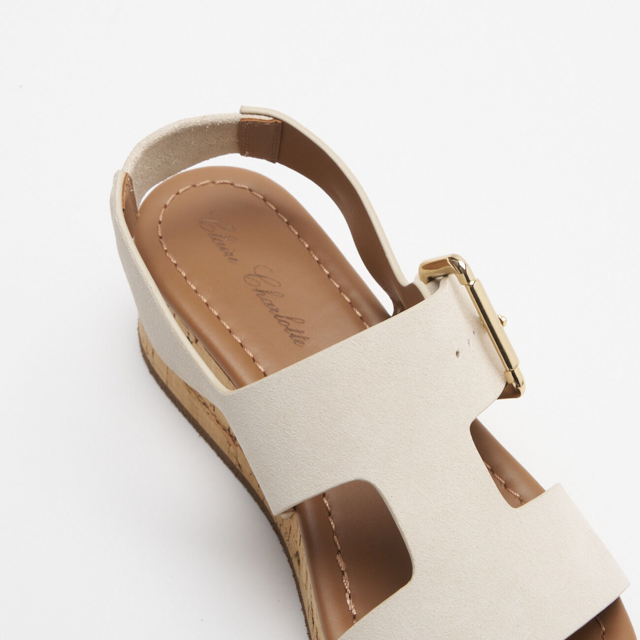  「Claire Charlotte SUEDE CORK SOLE SANDAL」|サンダル|