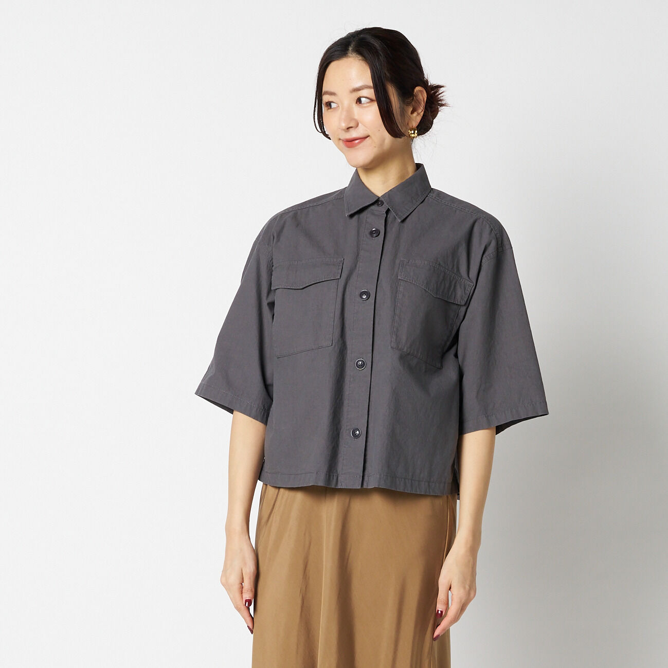 HELIOPOLE「HELIOPOLE WASHED HALF SLEEVE SHIRT」|シャツ・ブラウス|