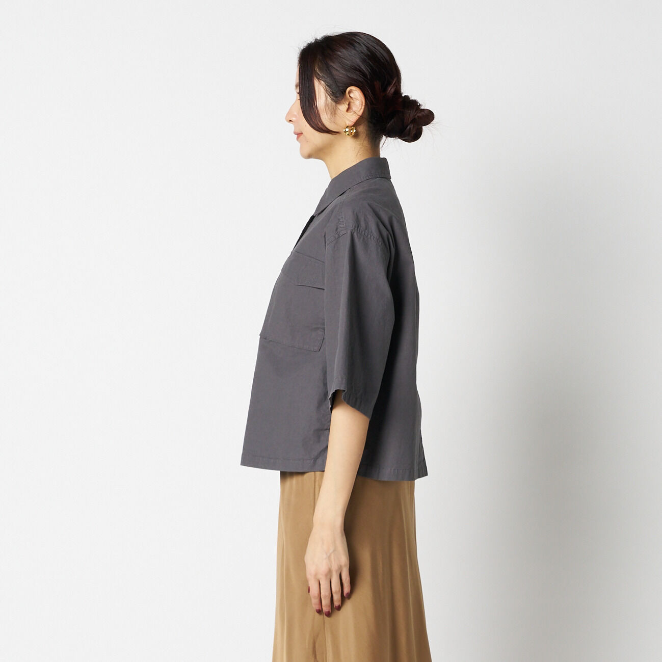 HELIOPOLE「HELIOPOLE WASHED HALF SLEEVE SHIRT」|シャツ・ブラウス|