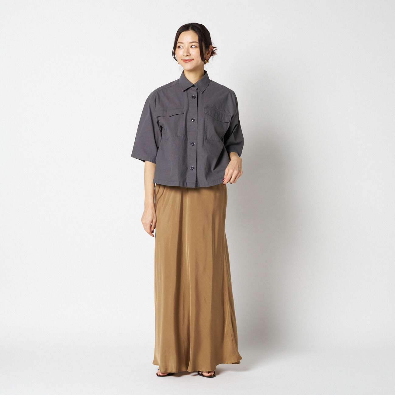HELIOPOLE「HELIOPOLE WASHED HALF SLEEVE SHIRT」|シャツ・ブラウス|