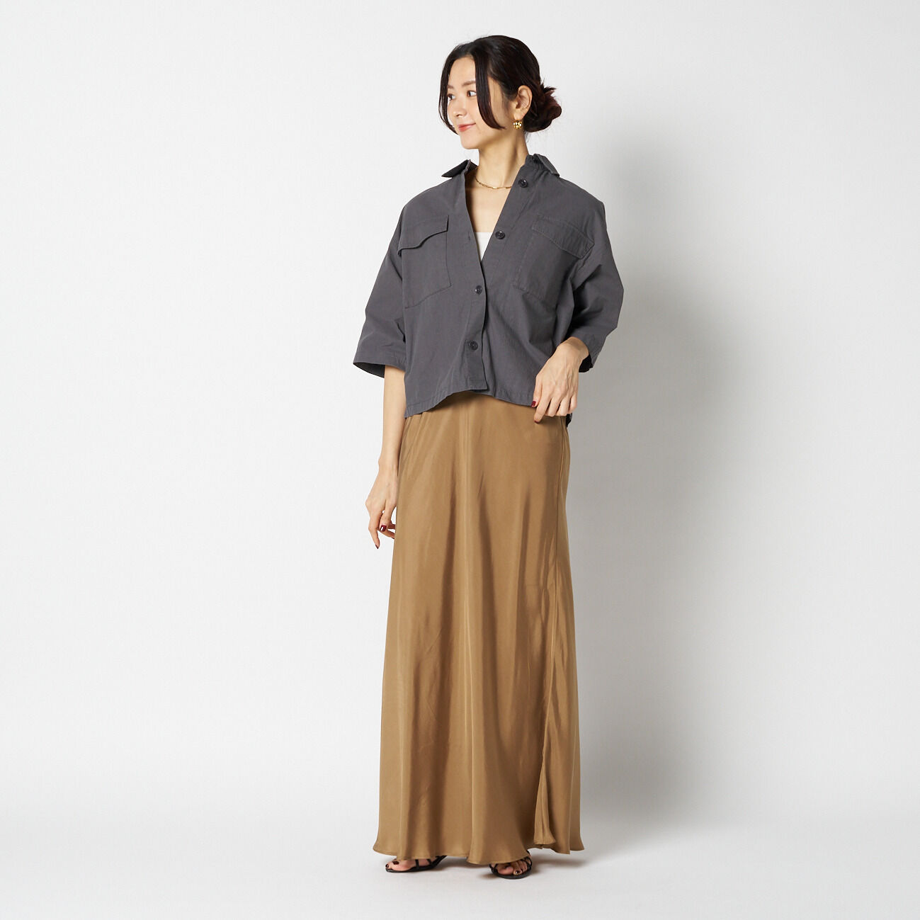 HELIOPOLE「HELIOPOLE WASHED HALF SLEEVE SHIRT」|シャツ・ブラウス|