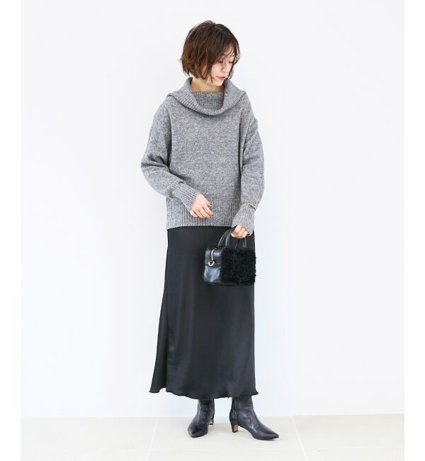  「《手洗い可能》マットサテンナロースカート」|スカート|