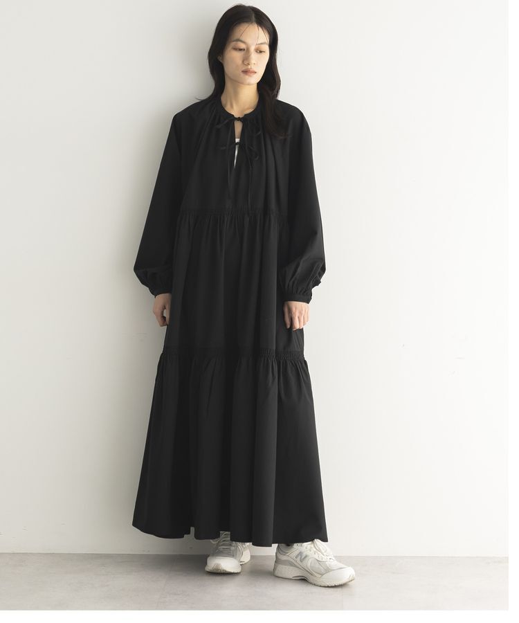GARAGE OF GOOD CLOTHING「ギャザーティアードワンピース」|ワンピース|Black
