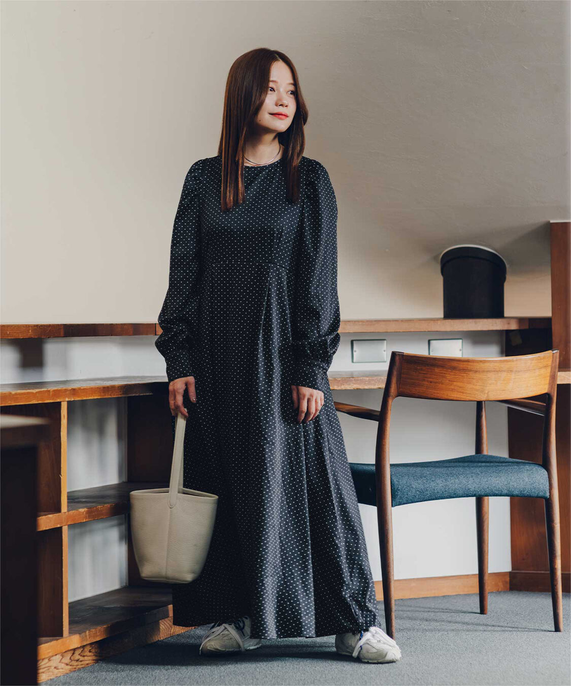titivate「【高山直子さんコラボアイテム】ボリュームギャザースリーブフレアワンピース」|ワンピース|