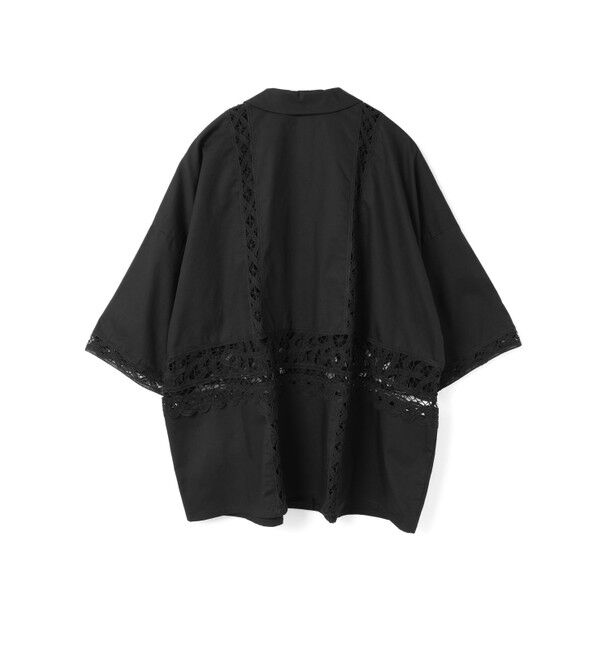 mizuiro ind「mizuiro ind バテンレースワイドシャツ」|シャツ・ブラウス|