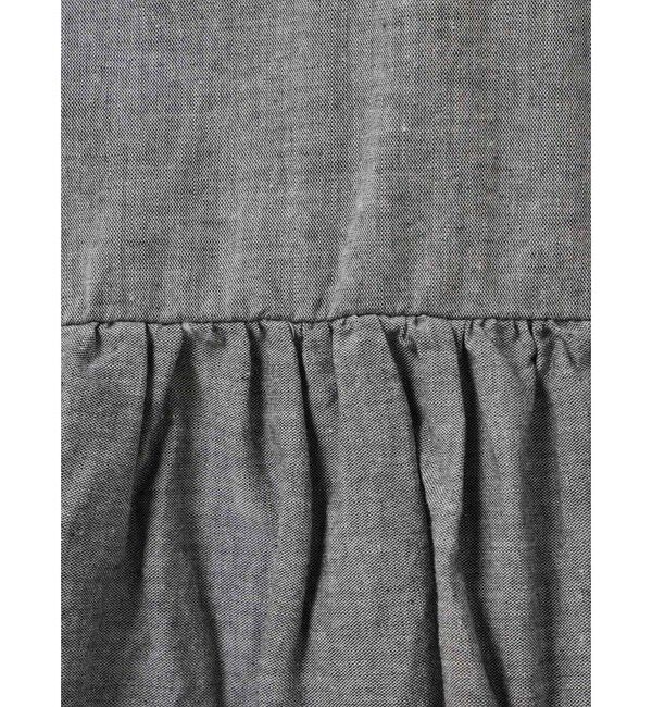 MidiUmi「MidiUmi シャンブレーギャザーワンピース」|ワンピース|