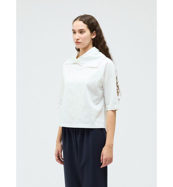 mizuiro ind「mizuiro ind アシンメトリーカラープルオーバー」|Tシャツ・カットソー|