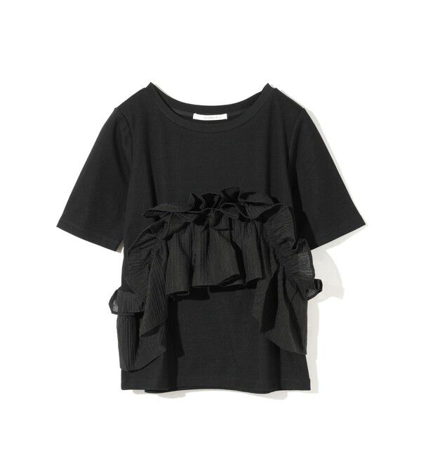 MIDIUMISOLID「MIDIUMISOLID for Ladies シフトフリルTシャツ」|Tシャツ・カットソー|