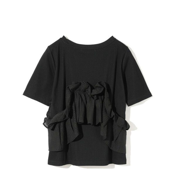 MIDIUMISOLID「MIDIUMISOLID for Ladies シフトフリルTシャツ」|Tシャツ・カットソー|