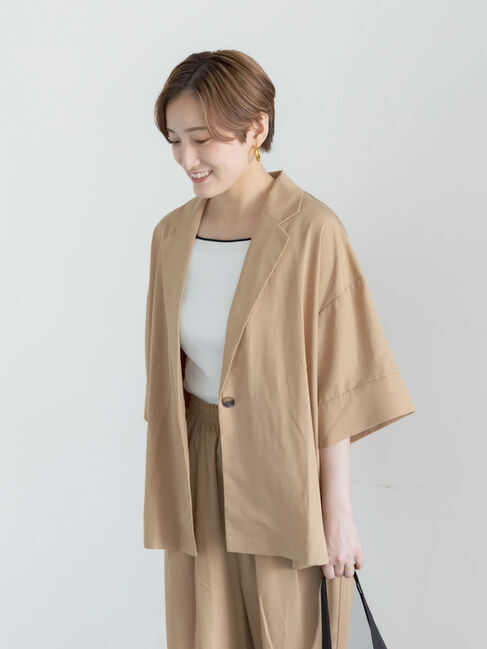Te chichi「【接触冷感】レーヨンリネンジャケット(セットアップ可)」|その他|