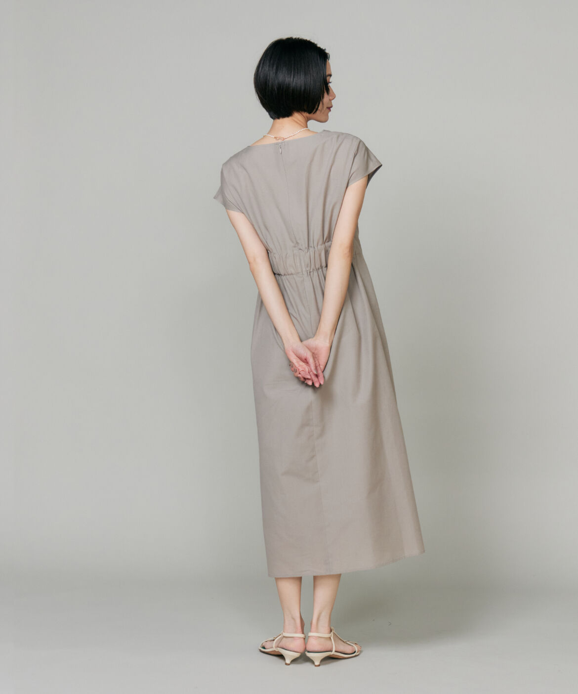 INED「ﾀｯｸﾃﾞｨﾃｨｰﾙﾜﾝﾋﾟｰｽ|上品なｼｱｰ感と立体ﾀｯｸで涼しく」|ワンピース|