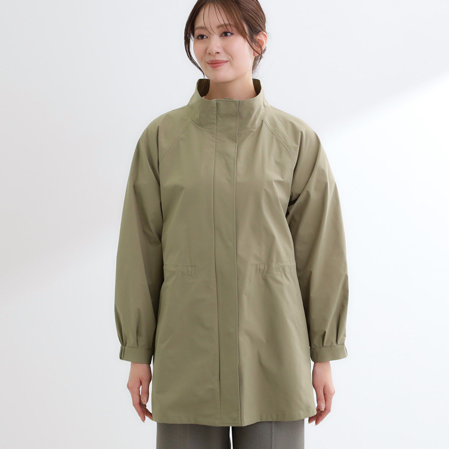 Reflect「【撥水】ストレッチタフタミドル丈スタンドカラーコート」|その他|